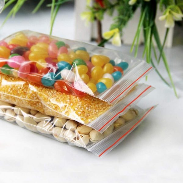 Zip Lock PE Plastic Clear Bags Storage Pouch - Image 2