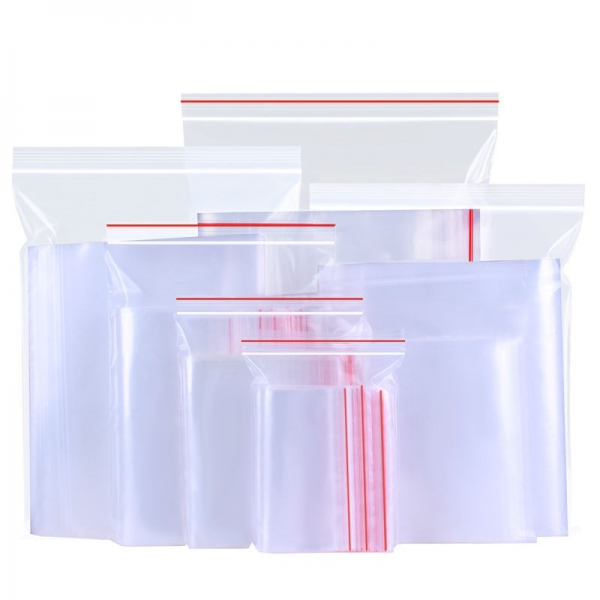 Zip Lock PE Plastic Clear Bags Storage Pouch