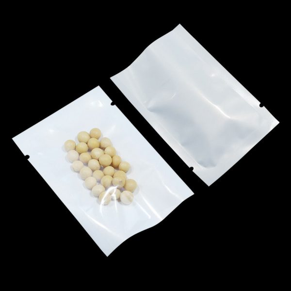 Open Top Heat Seal White Clear Plastic Bags Vacuum Poly Pouch Food Storage - Image 3