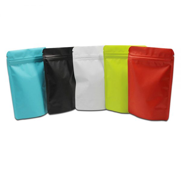 Matte Pure Aluminum Foil Stand Up Bags Pouches Zip Mylar