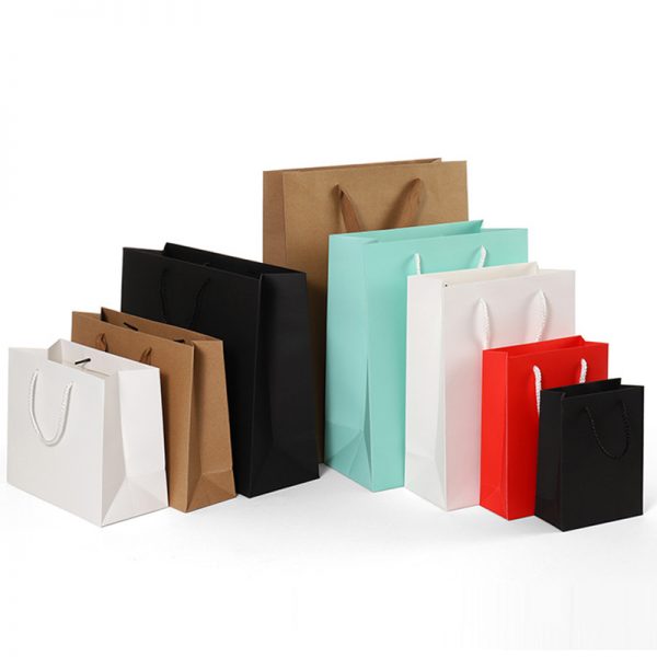 Thicken Kraft Paper Shopping Bag With Handle Gift Boutique Packing Bag - Image 4