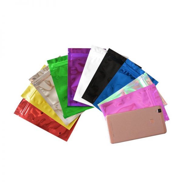 Colorful Top Feed Foil Zip Lock Bags Food Pouch Mylar Aluminum Foil Bags Tobacco Bags Food Storge Bag Wholesale