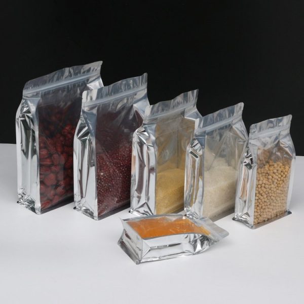 Aluminum Foil Zip Lock Bags High Quality Front Clear Plastic Food Pouches Tea Coffee Power Packaging Bag Eight Sides - Image 6